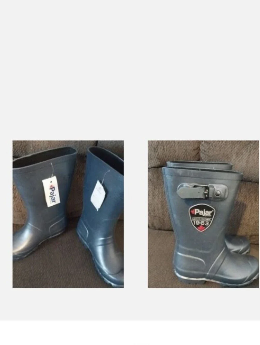 Pajar Kids Navy Blue Rubber Rain Boots with Buckle